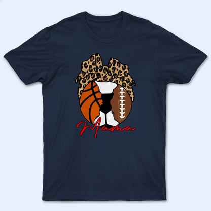 Three Different Sports Design - Baseball/Softball - Personalized Custom T Shirt - Gift for Grandma/Nana/Mimi, Mom, Wife, Grandparent