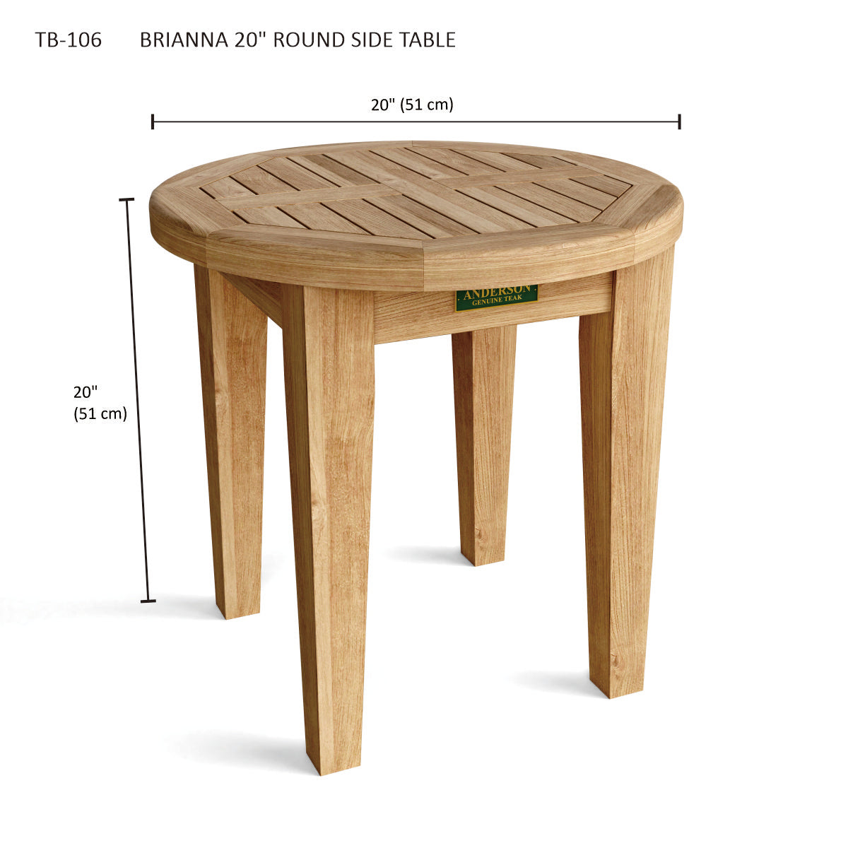 Brianna 20" Round Side Table