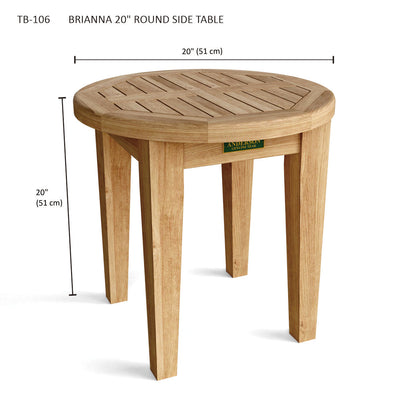 Brianna 20" Round Side Table