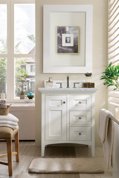 Palisades 30" Single Vanity Cabinet, Bright White