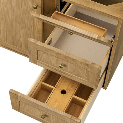 Laurent 36" Single Vanity Cabinet, Light Natural Oak