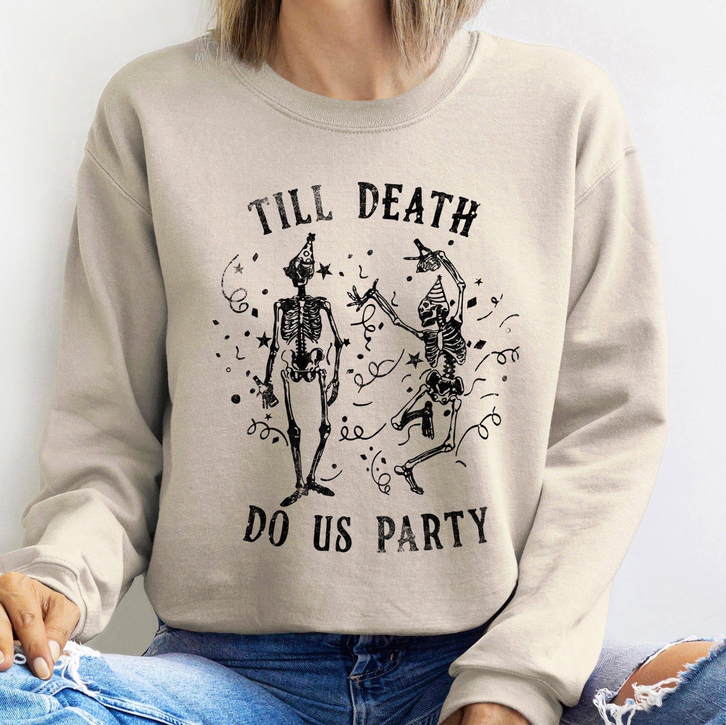 Till Death Vintage Halloween Sweatshirt