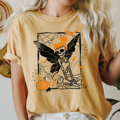 Tinkerbell Skeleton Retro Halloween Comfort Colors Tshirt