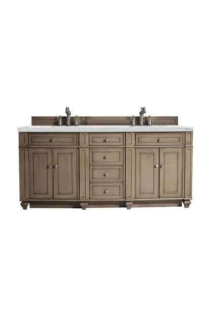 Bristol 72" Double Vanity Cabinet, Bright White