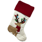 Fabric Holiday Deer Design Stocking - Looking Right