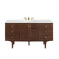 Amberly 60" Single Vanity Cabinet, Mid-Century Walnut