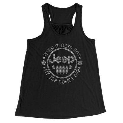 Topless Rhinestone Offroad Grill Tee Shirt Crew Neck, V Neck, Tank Top