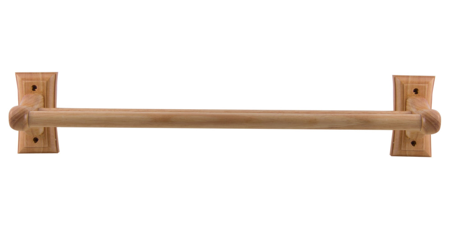 ALFI brand  AB5505 24" Double Rack Wooden Towel Bar Bathroom Accessory