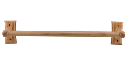 ALFI brand  AB5505 24" Double Rack Wooden Towel Bar Bathroom Accessory