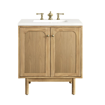 Laurent 30" Single Vanity Cabinet, Light Natural Oak