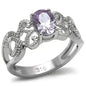 Stainless Steel Ring - Amethyst CZ & High Polish TK079 | Femstylo