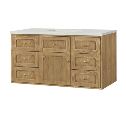 Laurent 48" Single Vanity Cabinet, Light Natural Oak