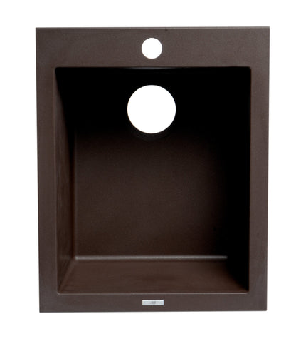 ALFI brand AB1720DI 17" Drop-In Rectangular Granite Composite Kitchen Prep Sink