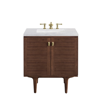 Amberly 30" Single Vanity Cabinet, Mid-Century Walnut