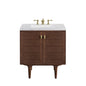 Amberly 30" Single Vanity Cabinet, Mid-Century Walnut