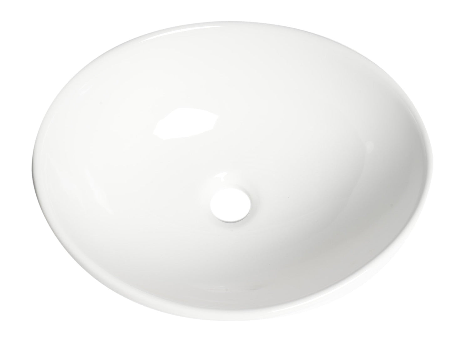 ALFI brand  ABC913 White 16" Egg Shape Above Mount Ceramic Sink