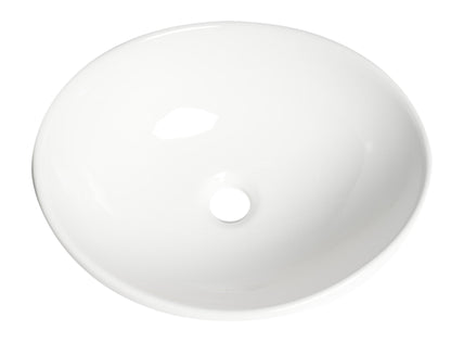 ALFI brand  ABC913 White 16" Egg Shape Above Mount Ceramic Sink