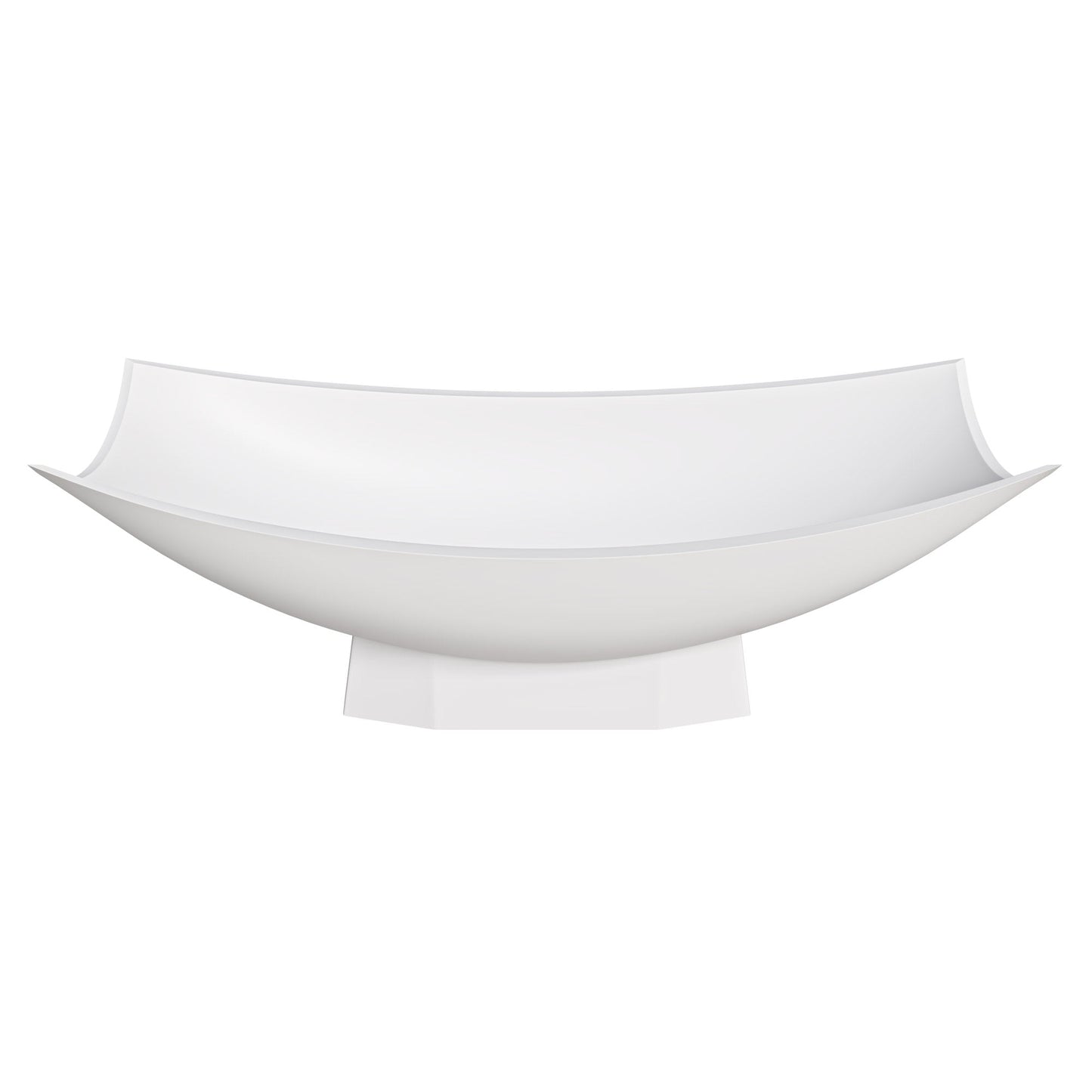 ALFI brand  AB9992 White Matte 71" Solid Surface Resin Free Standing Hammock Style Bathtub