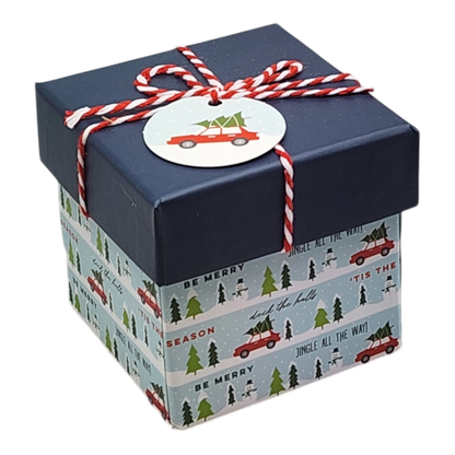 Gift Box Cube for Gift Cards - 3" x 3" -  Bringing Home the Tree