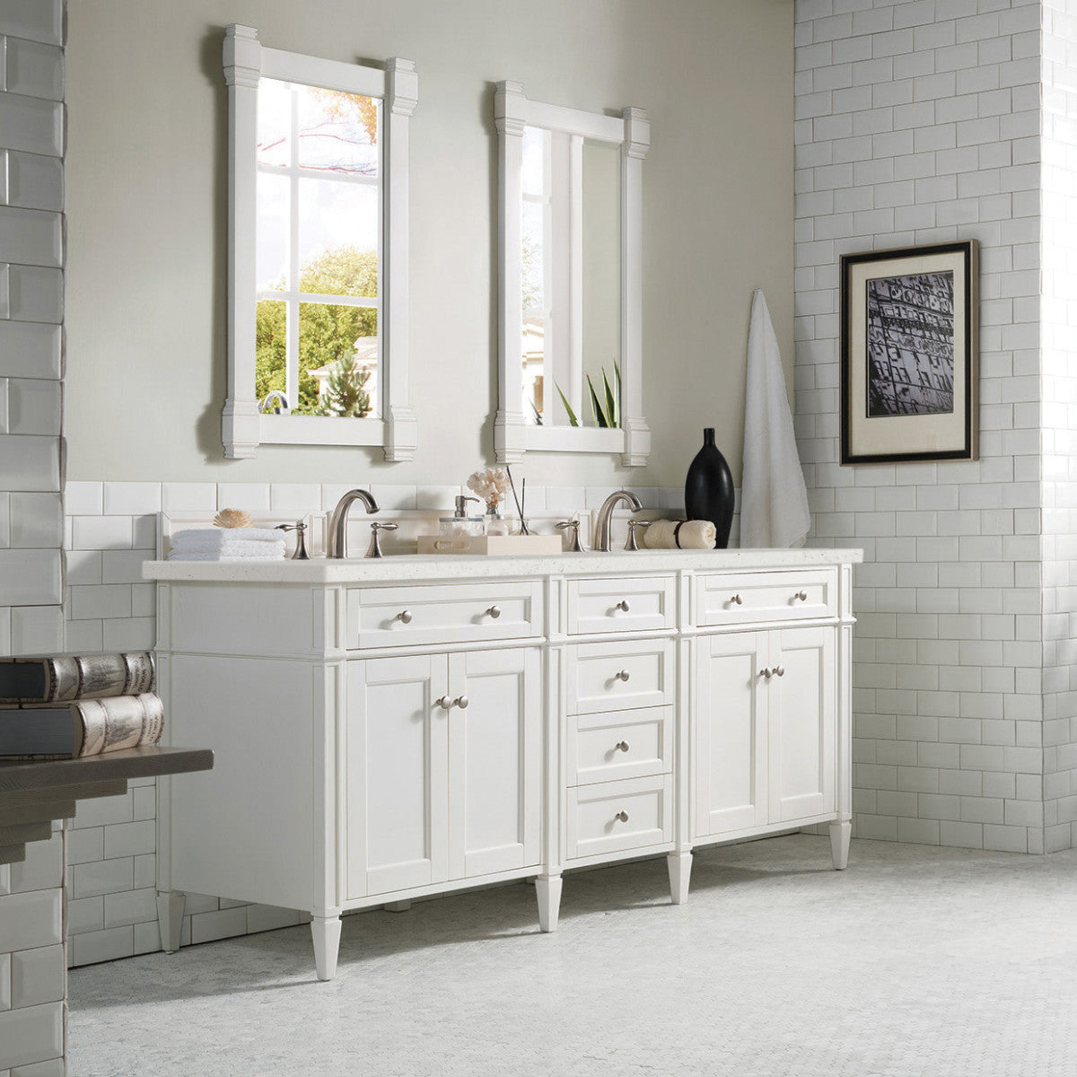 Brittany 72" Double Vanity in Bright White