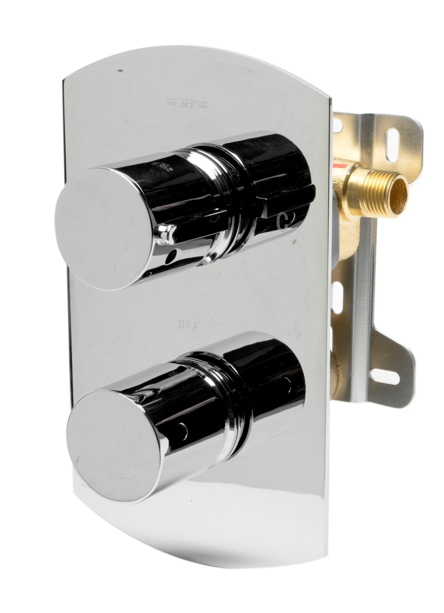 ALFI brand AB3809 Round Knob 1 Way Thermostatic Shower Mixer