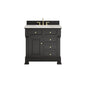 James Martin 547-V36 Brookfield 36” Single Vanity – Black Onyx / Honey Oak / Pearl Charcoal