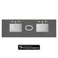 72" Double Top, 3 CM Silestone w/ Sink