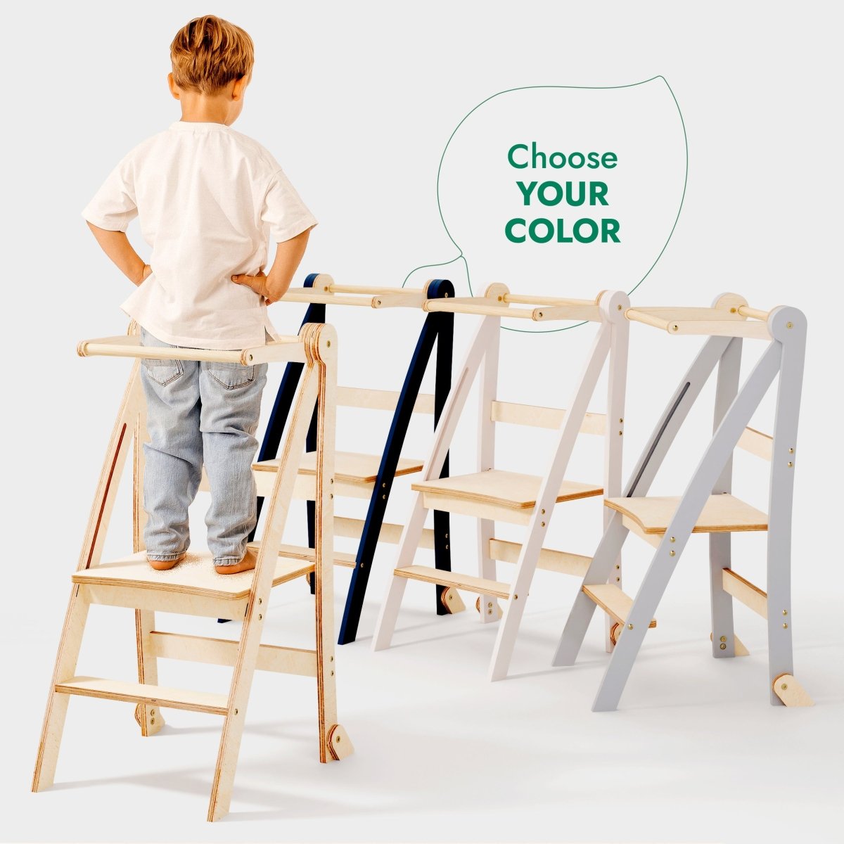 Helper Tower: A Multi-functional Foldable Step Stool for Kids