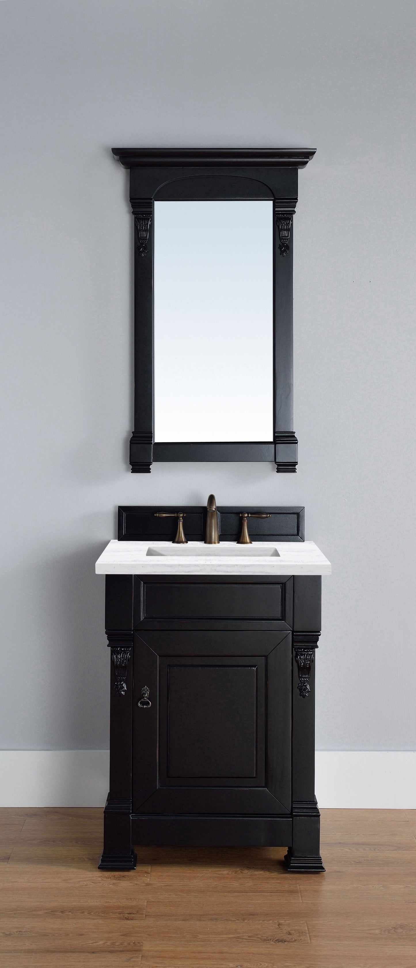 Brookfield 26" Single Vanity Cabinet, Antique Black