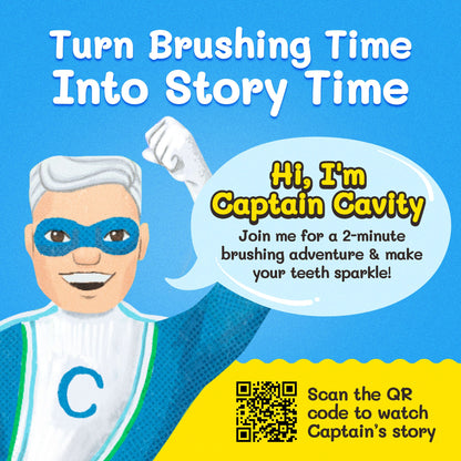 Captain Cavity Kids Character Toy Toothbrush