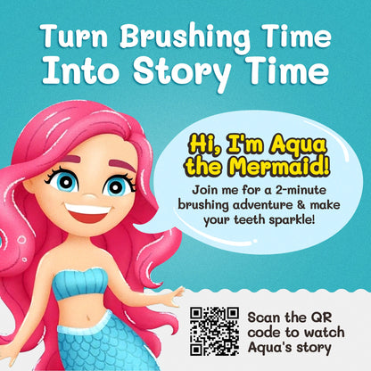 Aqua the Mermaid Toothbrush for Kids With Toy Fun