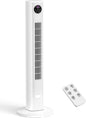 Tower Fan for Bedroom, 90° Oscillating Fan with 12H Timer, 37”Standing Fans with Remote, Bladeless Fan with 4 Modes & 3 Speeds