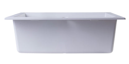 ALFI brand AB2420DI 24" Drop-In Single Bowl Granite Composite Kitchen Sink