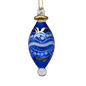 Floral Etched Bulb Drop - Blue