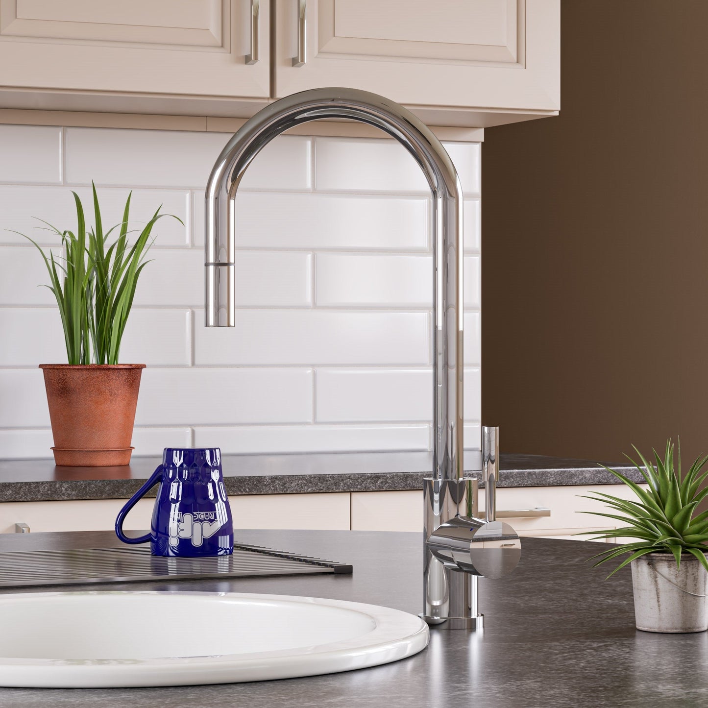 ALFI brand AB2028 Single Hole Pull Down Kitchen Faucet