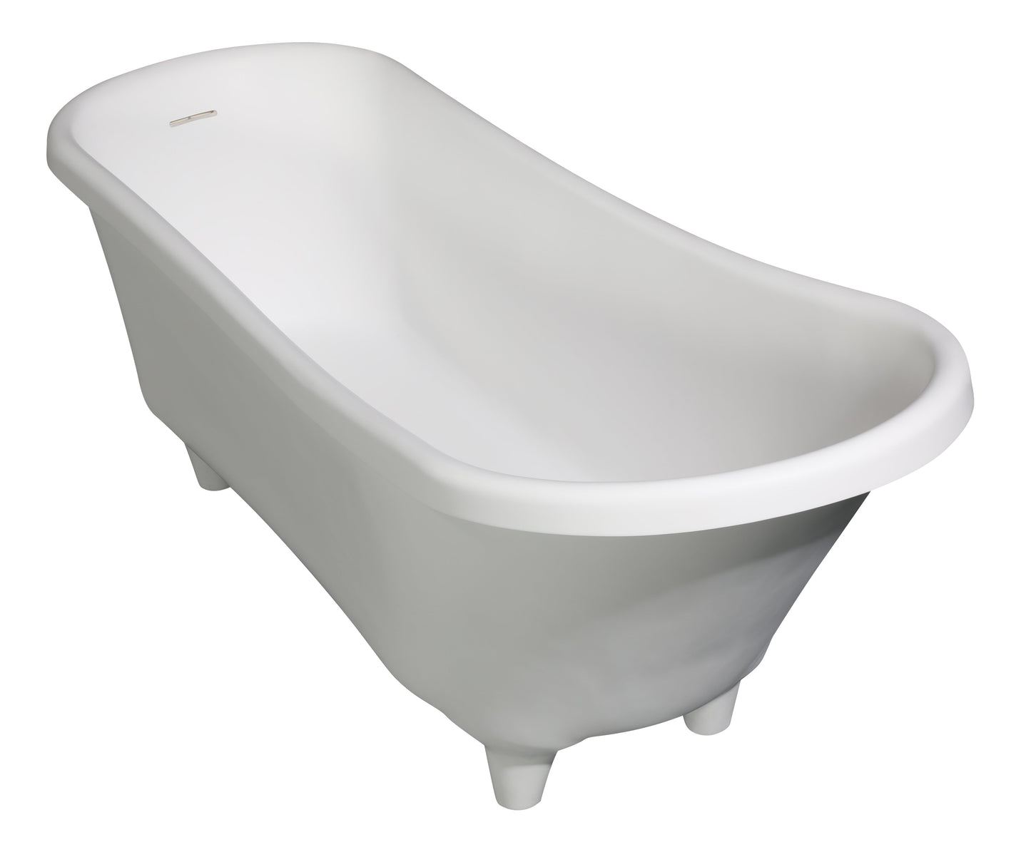 ALFI brand  AB9960 67" White Matte Clawfoot Solid Surface Resin Bathtub