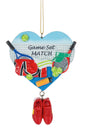 Tennis Game-Set-Match - Heart Ornament