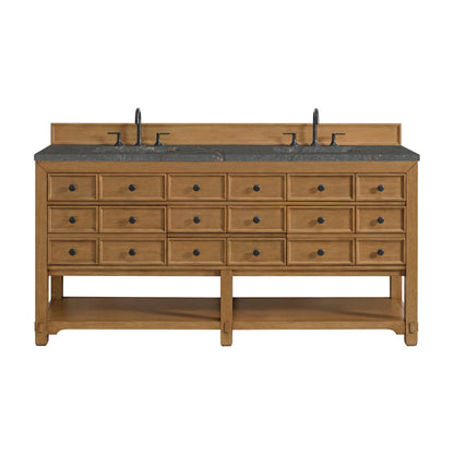 Malibu 72" Double Vanity Cabinet, Amber Birch