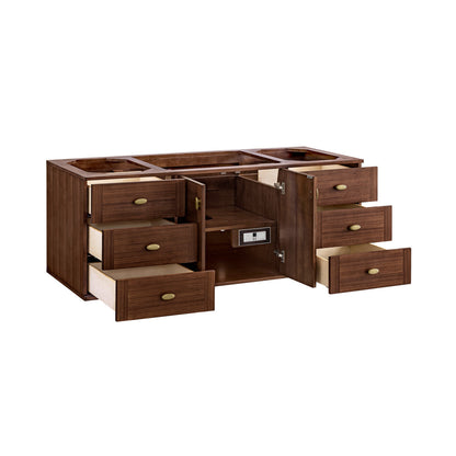 Amberly 60" Single Vanity Cabinet, Mid-Century Walnut