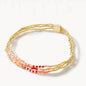 Triple Bitty Bead Stretch Bracelet -Pink