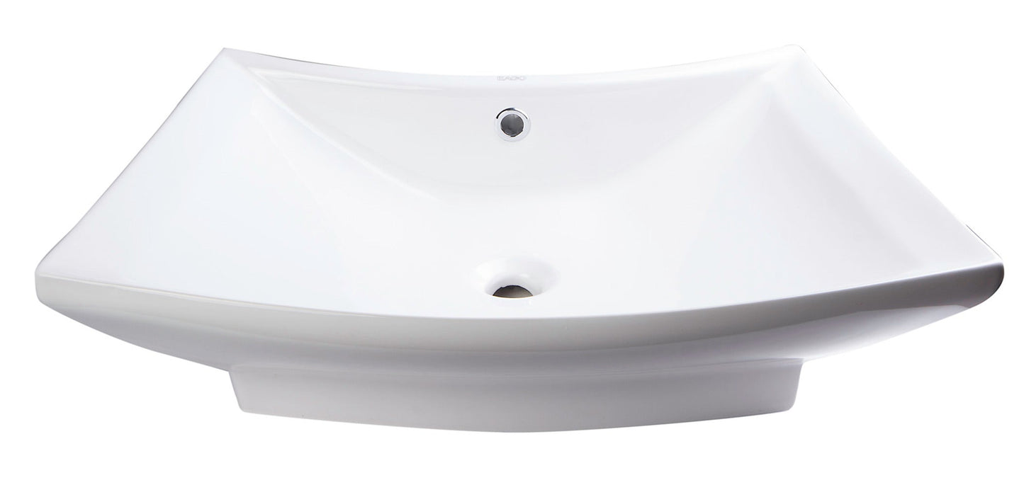 EAGO  EAGO BA142  28" Rectangular Porcelain Bathroom Vessel Sink with Single Hole