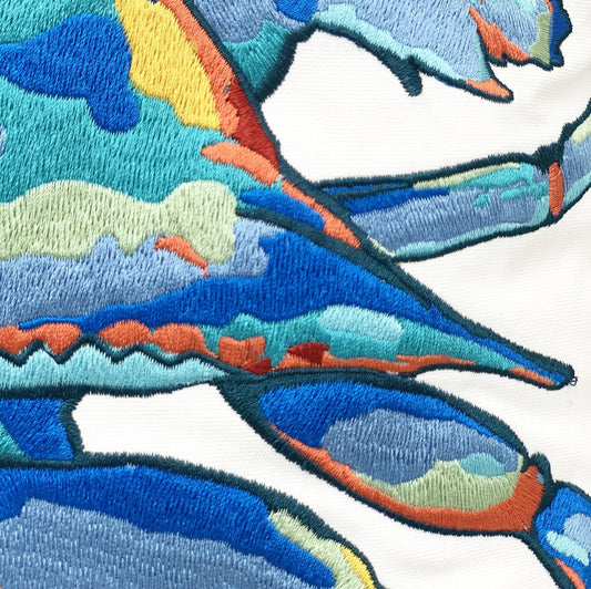 Tropical Punch Happy Crab Indoor/Outdoor Throw Pillow