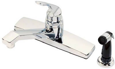 Mueller Industries 122-048 Single Lever Handle Kitchen Faucet With Spray | Faucets | Kitchen + Metal