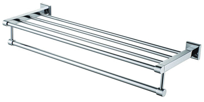 ALFI brand  AB9596 Polished Chrome 24 inch Towel Bar & Shelf Bathroom Accessory