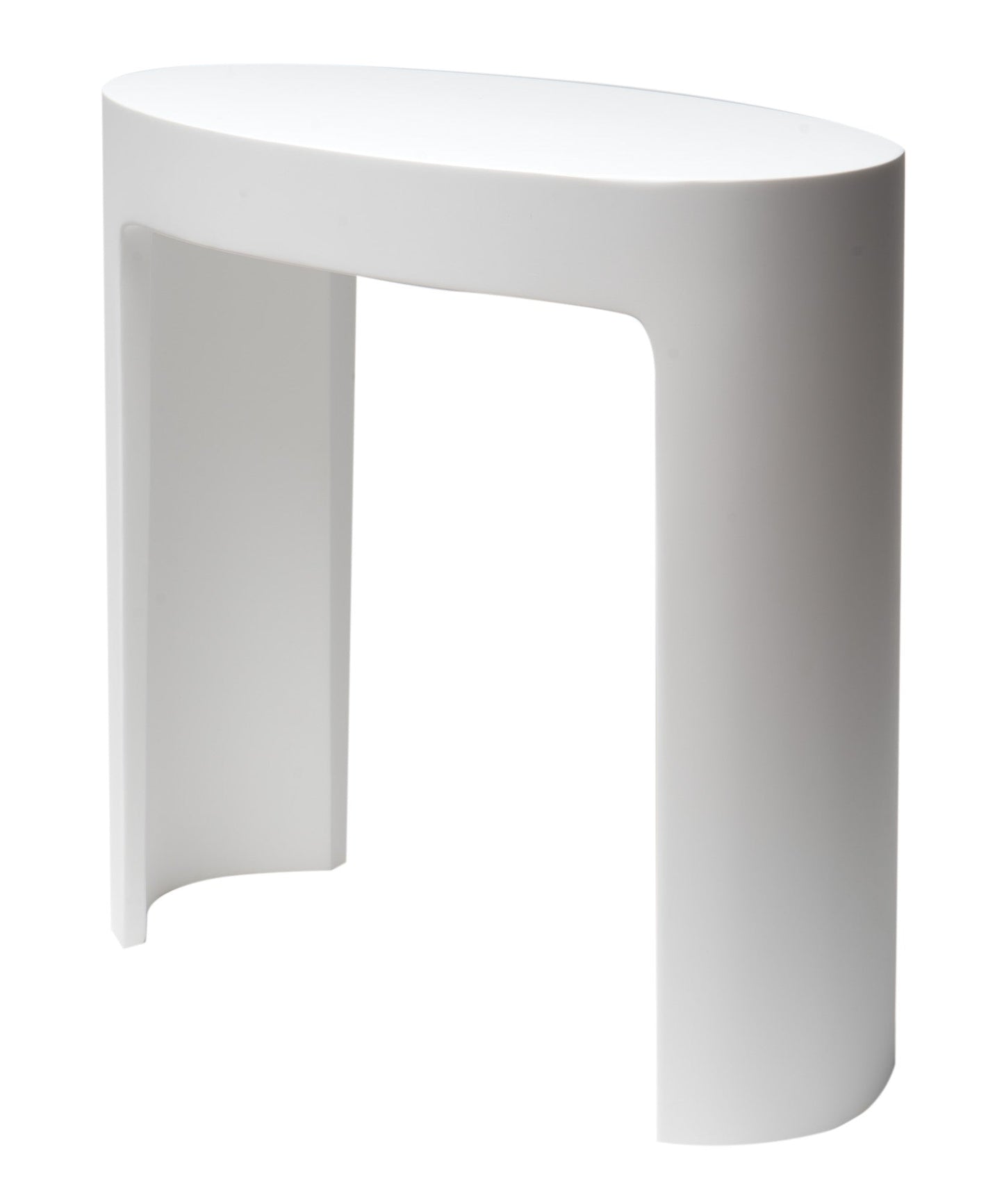 ALFI brand  ABST66 White Matte Solid Surface Resin Bathroom / Shower Stool
