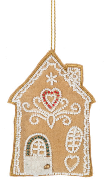 Beaded Gingerbread House Ornament – Classic Edition