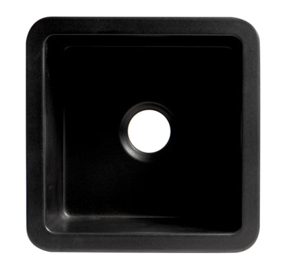 ALFI brand ABF1818S Square 18" x 18" Undermount / Drop In Fireclay Prep Sink