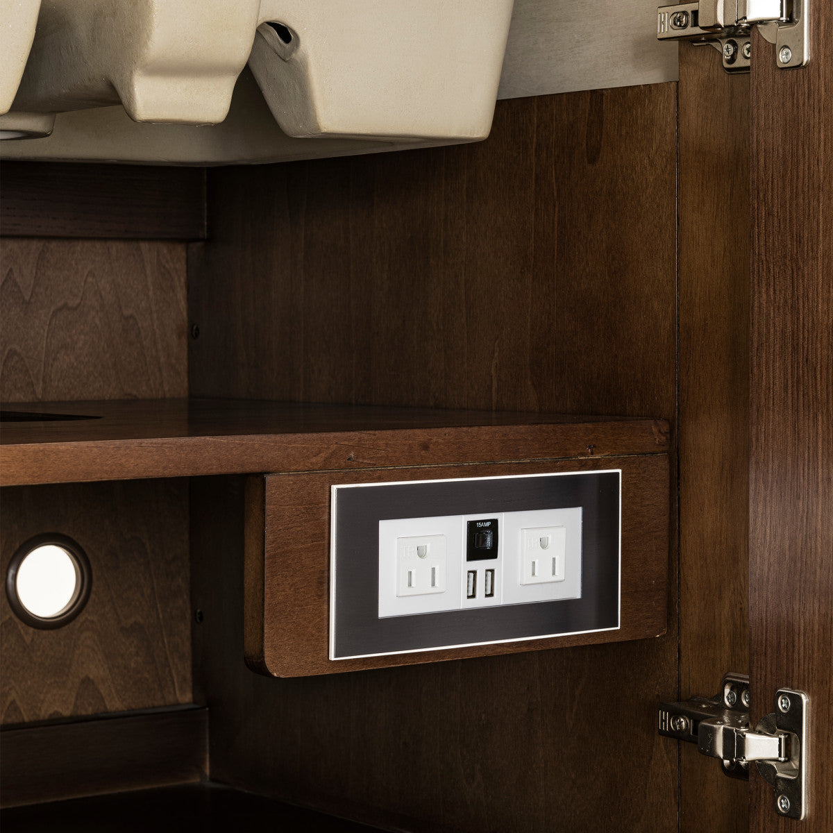 Amberly 30" Single Vanity Cabinet, Mid-Century Walnut