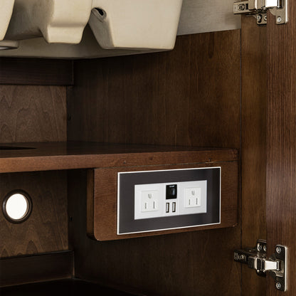 Amberly 30" Single Vanity Cabinet, Mid-Century Walnut