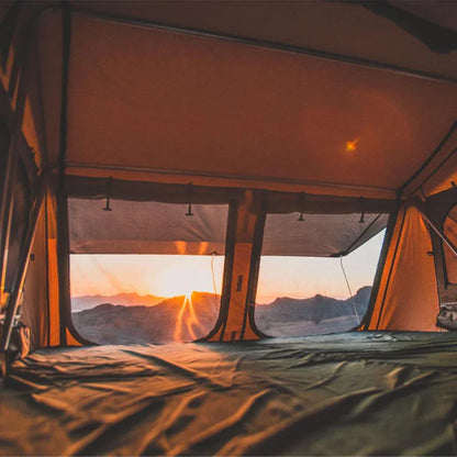 Elite Rooftop Tent with Annex Room – 4–5 Person – Tan – Overland Family Tent
